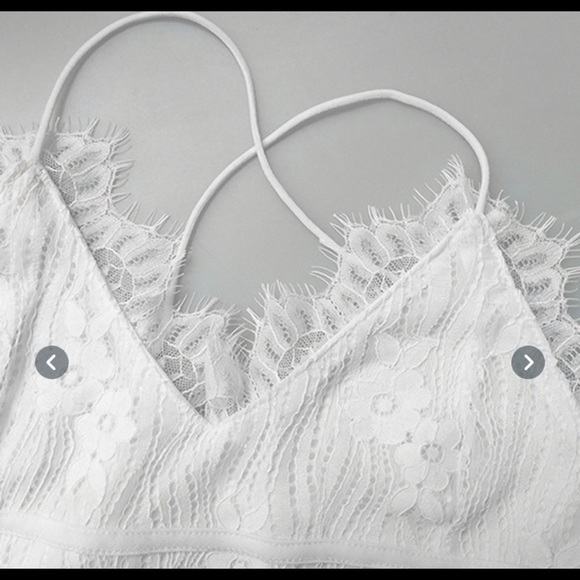 Lace Summer Mini Dress - White - Picture 12 of 15